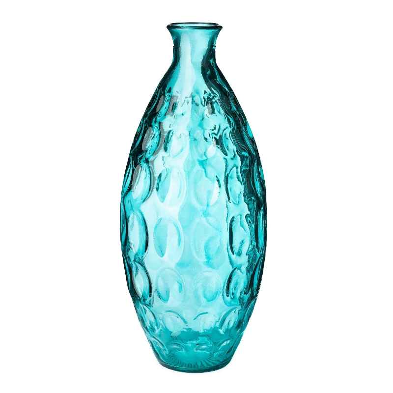 Dune Tall Recycled Dimpled Glass Vase, 12